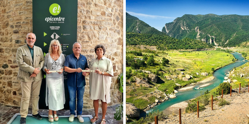El Geoparc Orígens i el Consell Comarcal del Pallars Jussà han rebut avui el distintiu “Ruta Joan Oró. L’origen de la vida”, lliurat per la Fundació Catalana per a la Recerca i la Innovació