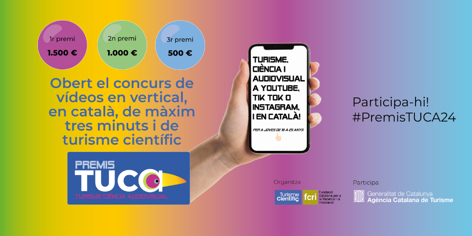 La Fundació Catalana per a la Recerca i la Innovació impulsa els Premis TUCA (Turisme, Ciència i Audiovisual) per fomentar el català a YouTube, Instagram i TikTok entre joves de 18 a 25 anys